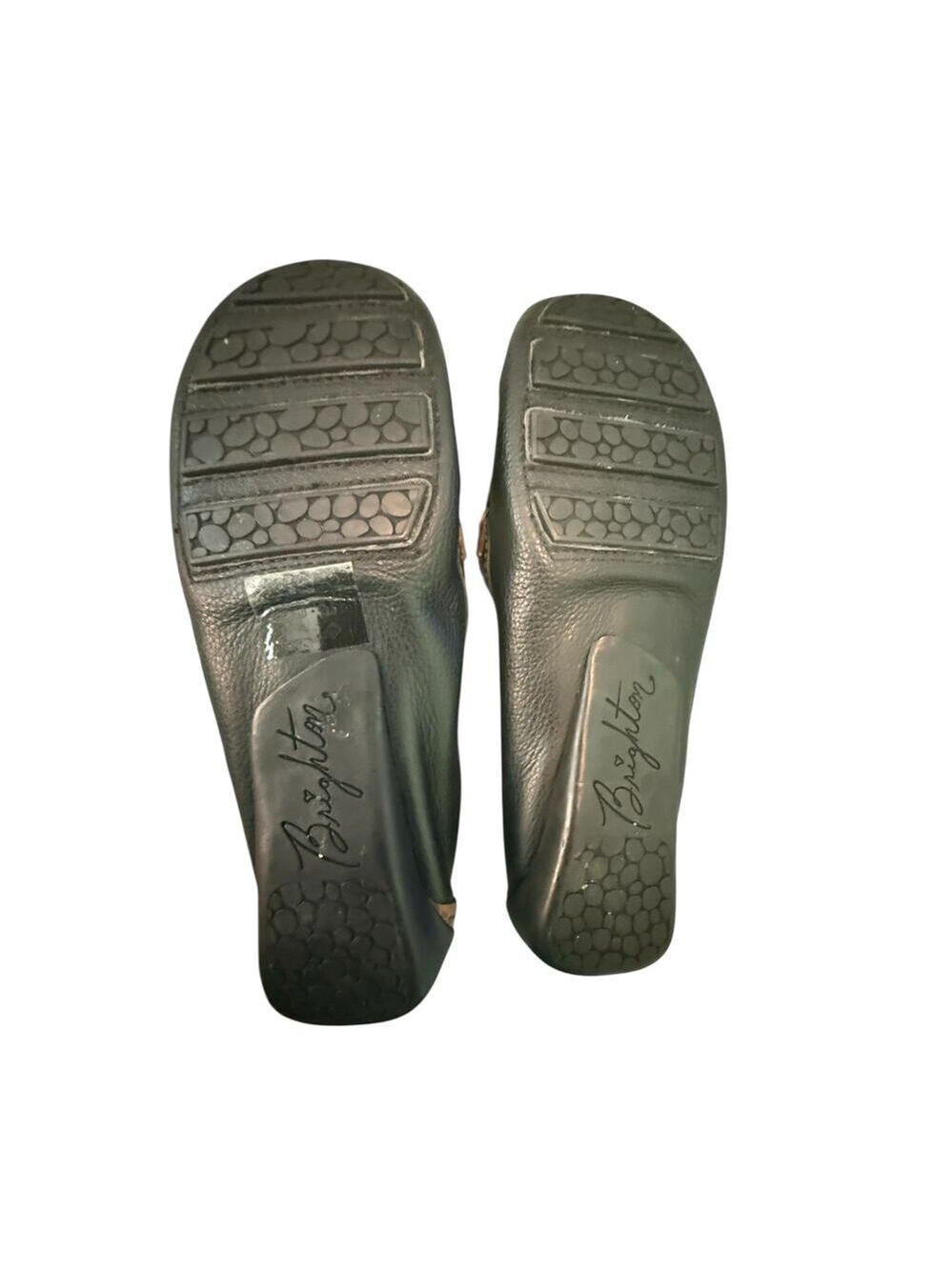 Brighton Leather Flats "Native" Made in Brazzil Black/Brown 7.5 - Picture 6 of 9